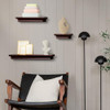 AHDECOR Modern Storage Floating Shelves, C03 Set of 3, Espresso Brown New