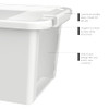 Curver Set of 3 Small VersaBox Plastic Organization and Storage Box - White New