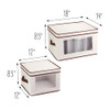 Honey-Can-Do 2-Pack Closet Fabric Storage Box Lid Clear-View Window SFT-09986 New