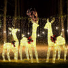 BEST CHRISTMAS CHOICES 3-Piece Reindeer Family Set White Lighted Christmas Decor New