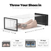 SEE SPRING 12 Pack Shoe Storage Box, Clear Plastic Stackable, B08RJ13R3R - Black New