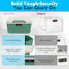 SereneLife Lockable Storage Container Heavy Duty Storage Box, 6.5 Gallon - Green New