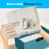 SereneLife Lockable Storage Container 6.5 Gallon Box Lock B0CC754ZYT - Bluee New