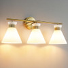 WOSHITU Bathroom Vanity Light Fixtures For over Mirror - Brushed Gold - 3 Lights New