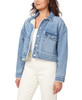 kensie Jeans for Women Crop Cargo Jacket with Sherpa Lining, Pippa, Large New