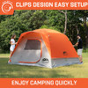 Happy Travel Camping Tent, 4/6 Person Dome Tents for Camping with Rainfly New