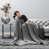 Northwest Ashford Home Cozy Warmwell Blanket Charcoal King Size 108 x 90 New