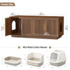 Zeibospri Fluted Cat Litter Box Enclosure Furniture, Cat House for 2 Cats New