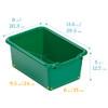 ECR4Kids Scoop Front Storage Bins, Green, 25-Piece - B0BHV41Q1R New