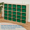 ECR4Kids Scoop Front Storage Bins, Green, 25-Piece - B0BHV41Q1R New