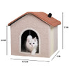 Asfnn Cat Houses for Indoor Cats, Medium Large Cats Cave Bed with Cat Scratch New