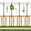 4 Pack String Light Poles, 9FT Light Poles for Outside, Heavy Duty, Black New
