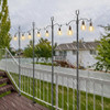 4 Pack String Light Poles, 9FT Light Poles for Outside, Heavy Duty, Black New