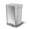 Glad Stainless Steel Step Trash Can with Clorox Odor Protection - New New