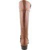 KAREN SCOTT WOMENS DELIEE2 LEATHER ALMOND TOE KNEE HIGH, SIZE WOMEN 6.5, COGNAC