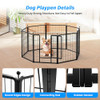 Simple Deluxe Dog Playpen Outdoor 32" Height Heavy Duty Dog Pen - Black New