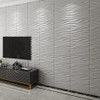 Art3d 19.7" x 19.7" (Pack of 12) Wall Panel Wavy B07ZNYFLSN - White New