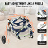 VEVOR 2 WHEELS DOG WHEELCHAIR FOR BACK LEGS - SIZE SMALL - NAVY/LIME