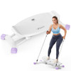 MERACH BALANCE BOARD ROCKING STEPPER WITH RESISTANCE BANDS - WHITE/PINK