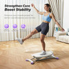 MERACH BALANCE BOARD ROCKING STEPPER WITH RESISTANCE BANDS - WHITE/PINK