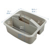 ECR4Kids 2-Compartment Large Storage Caddy Organizer 6-Pack Grey New