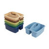 ECR4Kids 2-Compartment Large Storage Caddy Organizer, 6-Pack, Earthtone New