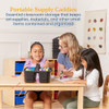 ECR4Kids 2-Compartment Large Storage Caddy Organizer, 6-Pack, Black New