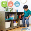 ECR4Kids 5-COMPARTMENT MOBILE STORAGE CABINET, 24IN, GREY WASH - ELR-0419-GW New
