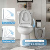 ECOEXPLORER TOILET SEAT COVER,PP ROUND TOILET SEAT WITH TODDLER SEAT - WHITE