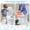ECOEXPLORER TOILET SEAT COVER,PP ROUND TOILET SEAT WITH TODDLER SEAT - WHITE
