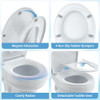 ECOEXPLORER TOILET SEAT COVER,PP ROUND TOILET SEAT WITH TODDLER SEAT - WHITE