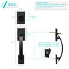 GUA OYH Door Handle Sets Double Front Door Handle Set with Handle Lever - Black New