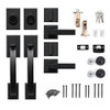 GUA OYH Door Handle Sets Double Front Door Handle Set with Handle Lever - Black New