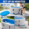 SereneLife XXL Inflatable Cold Plunge Tub - 216 Gallon - White New