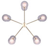 Canarm Francine 10-Light Chain Chandelier 30" Gold Finish Double Glass Shades New