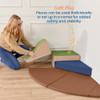 ECR4Kids SoftZone Adventurer's Summit Slide, Corner Climber, Earthtone, 4-Piece New