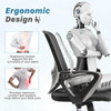 AFO Home Office Chair Mid Ergonomic Lumbar Support Armrests Mesh Back - Black New