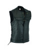 ARIAN MEN'S SOA CLASSIC LEATHER VEST - SIZE: MEN 2XL - BLACK New