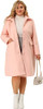 AGNES ORINDA PLUS SIZE PETER PAN COLLAR SINGLE BREASTED TRENCH SIZE: 2X - PINK