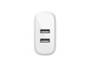BELKIN WCE001dq1MWH White BOOST CHARGE Dual USB-A Wall Charger 24W + USB-A to