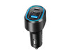 CODi 65W Triple Port USB-C Car Charger with Dual USB-C & USB-A, Power Delivery &