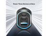 CODi 65W Triple Port USB-C Car Charger with Dual USB-C & USB-A, Power Delivery &