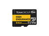 TEAMGROUP HIGH ENDURANCE 64GB Micro SDXC UHS-I U3 V30 4K 100MB/s (Designed