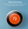 Google Nest Learning Smart Wi-Fi Thermostat STAINLESS STEEL T3007ES New
