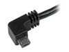 StarTech.com 2m 6 ft Micro-USB Cable with Right-Angled Connectors - M/M - USB A