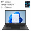 LG GRAM 14ZB90Q-G.AAC6U1 14" FHD i7-1260P 16GB 512GB SSD FPR - BLACK