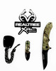 Realtree Xtra EDC Folding Knife and Neck Sheath Survival Paracord Combo New