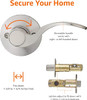 Amazon Basics Handleset Shelby Lever Single Cylinder ZIQ50S10 - Satin Nickel Amazon Basics Handleset Shelby Lever Single Cylinder ZIQ50S10 - Satin Nickel