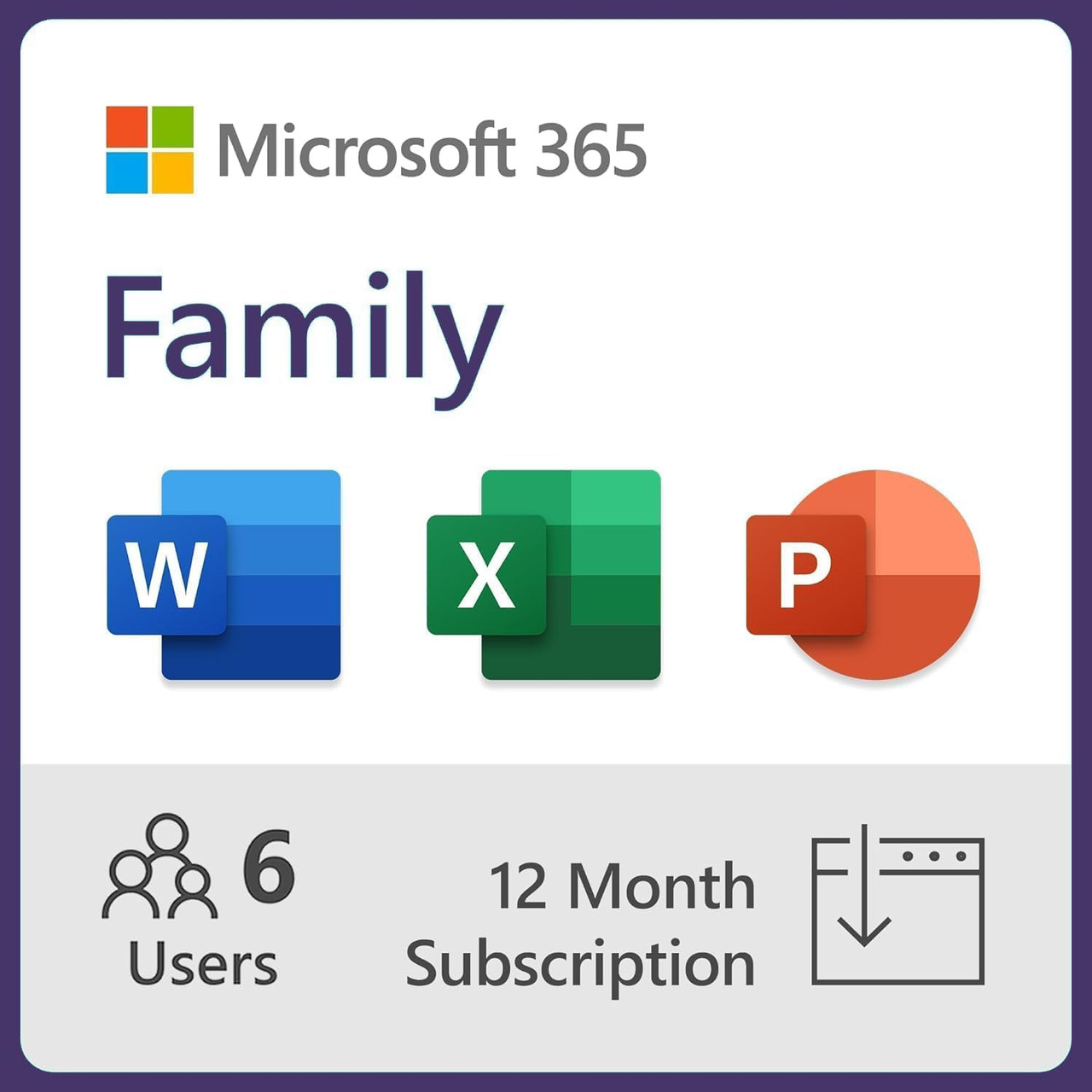 Microsoft 365 Family, 12-Month Subscription for Up to 6 People