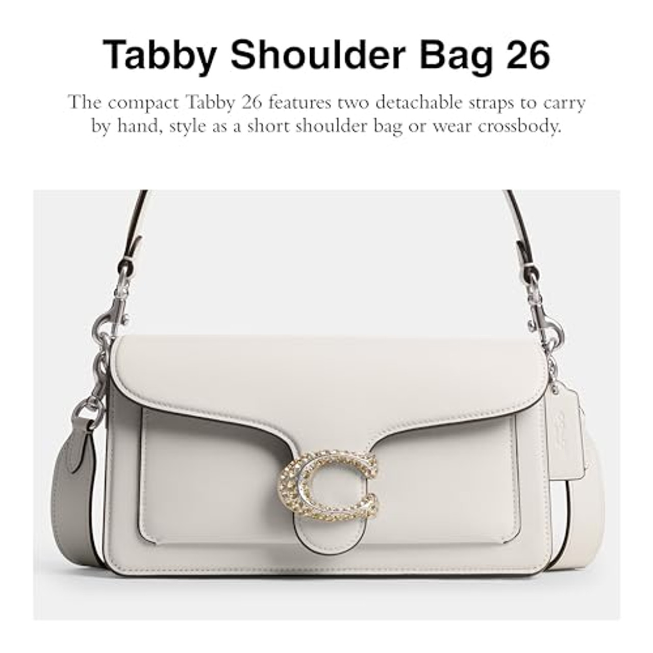 COACH TABBY SHOULDER BAG 26, LH/CHALK New COACH TABBY SHOULDER BAG 26, LH/CHALK New